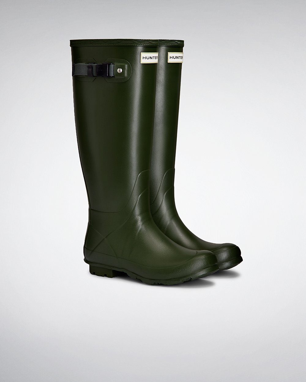 Galochas Altas Hunter Feminina Verdes - Norris Field Neoprene Lined - 29OHCKEIG